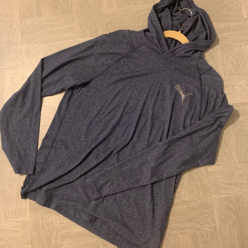 blue hoodie